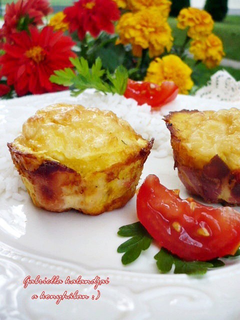 Pipimuffin, azaz muffinformában sült fokhagymás csir